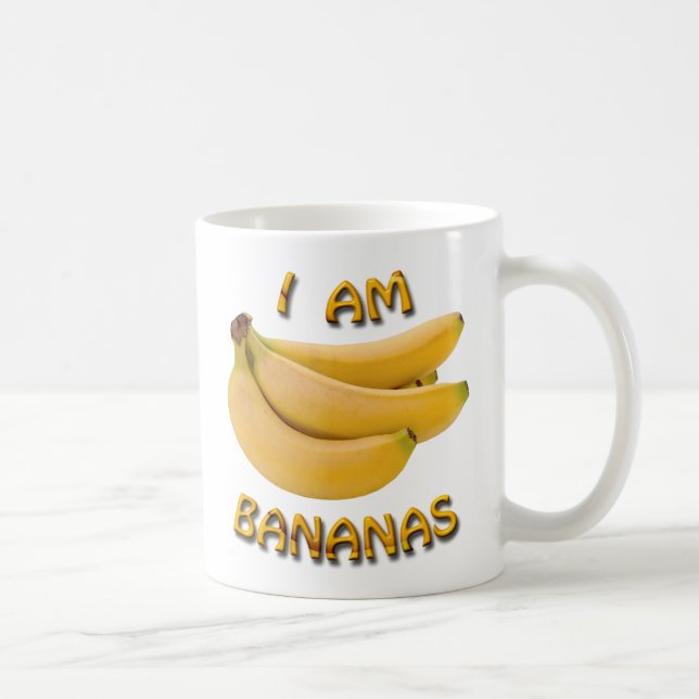 Taza De Café Soy Bananas Clásico Café Blanco Mug (Derecha)