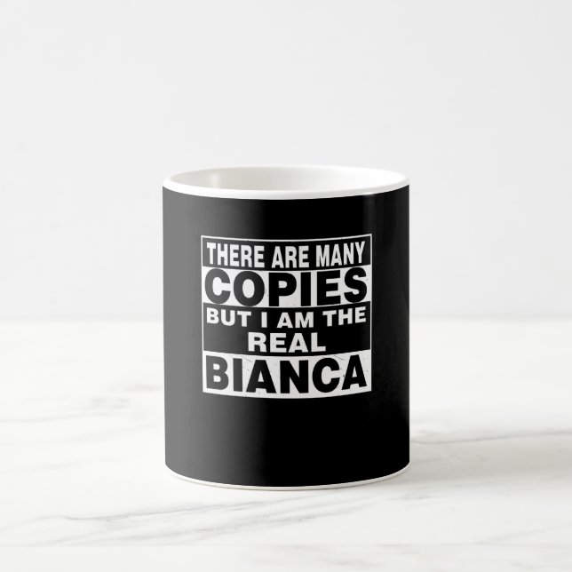Taza De Café Soy Bianca Gracioso Regalo Personal Personalizado (Centro)