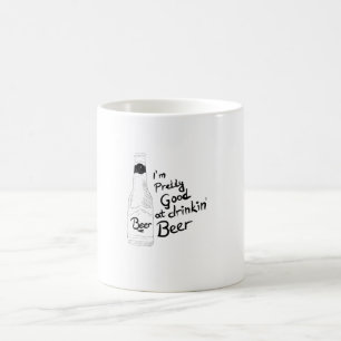 Taza De Café Soy bonito bueno bebiendo cerveza