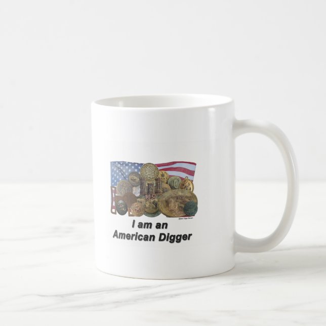 Taza De Café Soy cavador americano (Derecha)