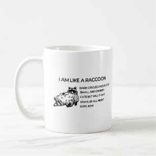 Taza De Café Soy como Raccoon