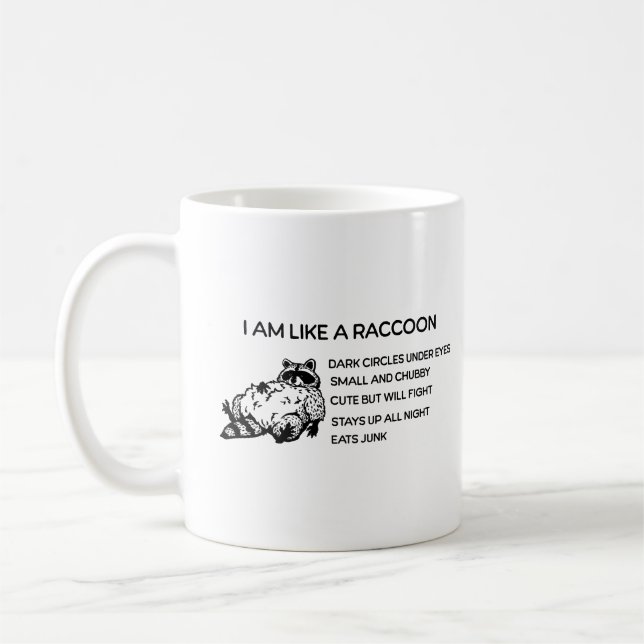 Taza De Café Soy como Raccoon (Izquierda)