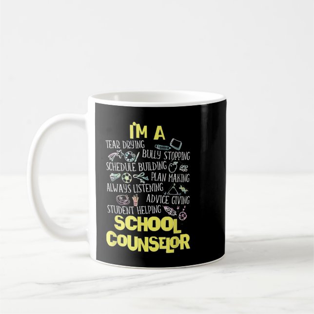 Taza De Café Soy consejero escolar y regalo a consejero escolar (Izquierda)