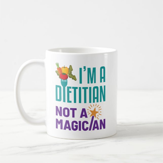 Taza De Café Soy dietista no mago (Izquierda)