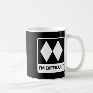 Taza De Café Soy Difícil Divertido Doble Diamantes Negros Esquí