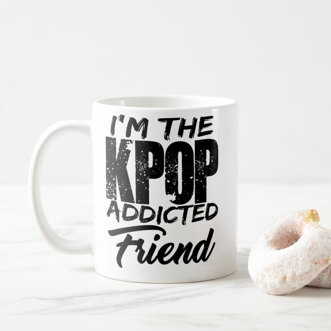 Taza De Café Soy el amigo enviciado KPOP (Con donut)