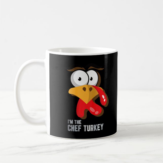 Taza De Café Soy el Chef Turkey Happy Thanksgiving Funn (Izquierda)
