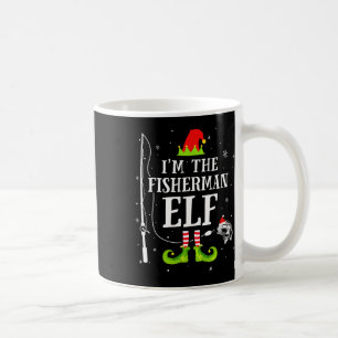 Taza De Café Soy El Elfo Pescador Divertido Pescando Navidad