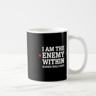Taza De Café Soy el enemigo interno votando Trump Elección Trum