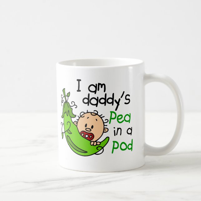 Taza De Café Soy el guisante del papá en una vaina 1 (Derecha)