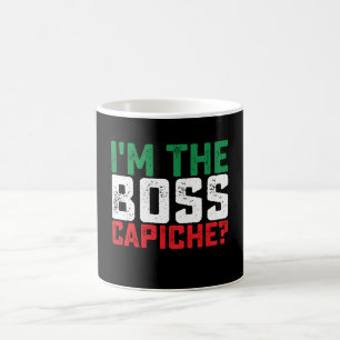 Taza De Café Soy El Jefe Capiche Divertido Italiano