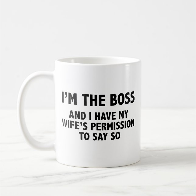 Taza De Café Soy el jefe de café Mug (Izquierda)