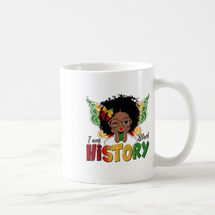 Taza De Café Soy el Mes de la Historia Negra Cute Melanin Afro