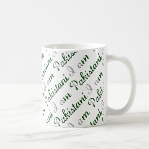 Taza De Café Soy el país paquistaní patrón de tipografía del or
