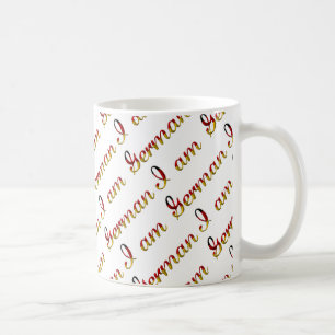 Taza De Café Soy el patrón alemán de tipografía del orgullo del