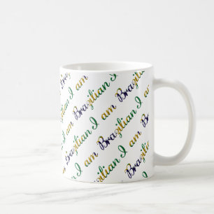 Taza De Café Soy el patrón de tipografía del orgullo del país b