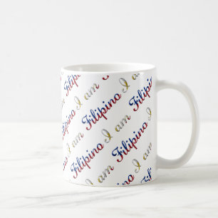 Taza De Café Soy el patrón de tipografía del orgullo del país f
