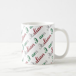 Taza De Café Soy el patrón italiano de tipografía del orgullo d
