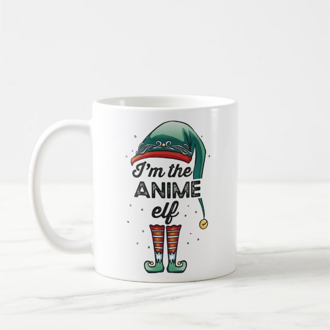 Taza De Café Soy el regalo de los Navidades de Anime Elf (Izquierda)