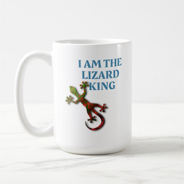 Taza De Café Soy el rey Gecko Lovers Mug del lagarto (Izquierda)