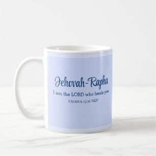 Taza De Café Soy el Señor que te cura la Biblia Verse la Luz Az