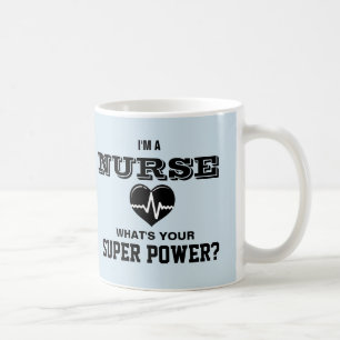 Taza De Café Soy enfermera cuál es su azul del superpoder