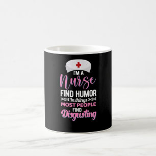 Taza De Café Soy enfermera encuentro humor en las cosas - enfer