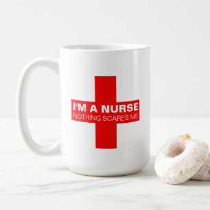 Taza De Café Soy enfermera que nada me asusta