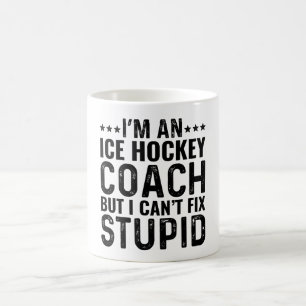 Taza De Café Soy entrenador de hockey sobre hielo pero no puedo