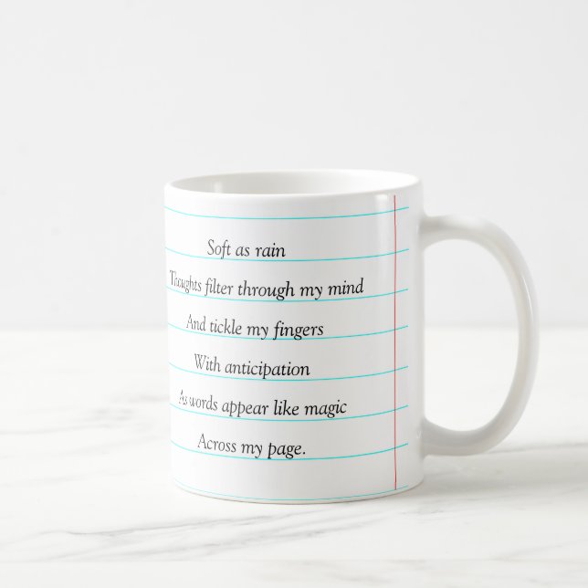 Taza De Café Soy Escritora De Poema Motivacional Personalizada (Derecha)