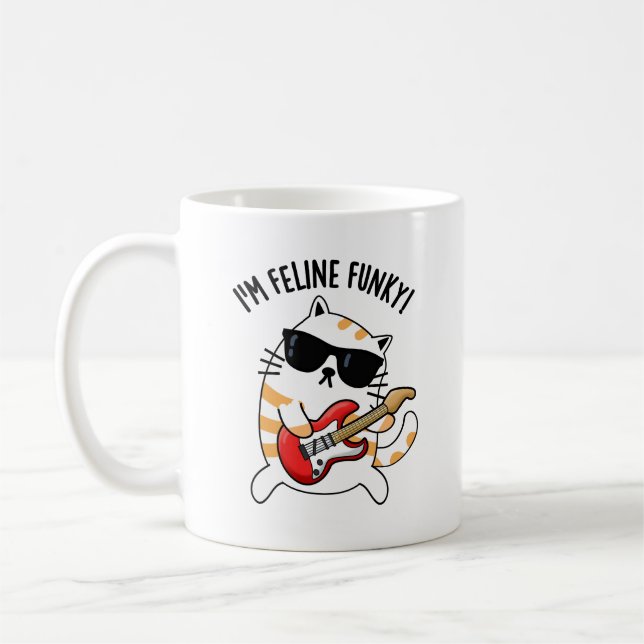 Taza De Café Soy Feline Funky Funny Cat Pun (Izquierda)