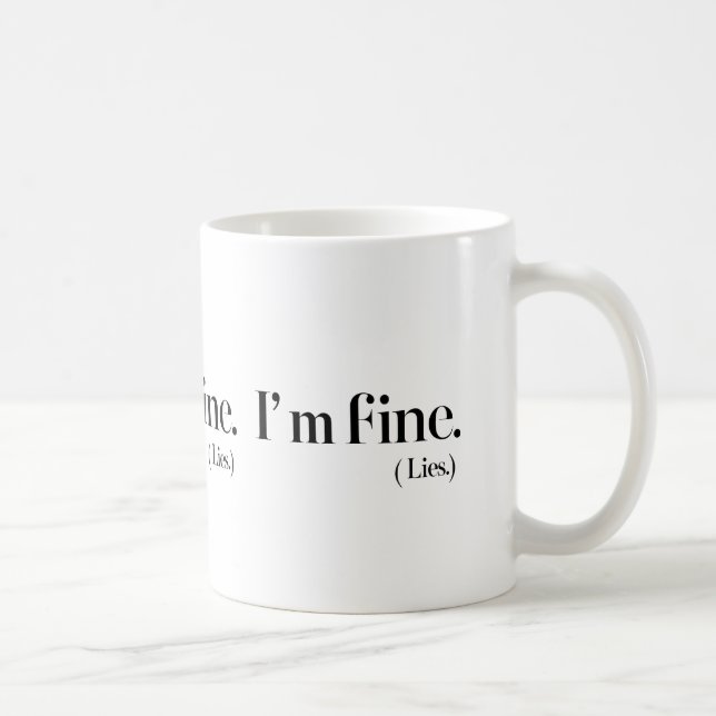 Taza De Café Soy Fine Lies Classic 11 oz Ceramic Coffee Mug (Derecha)