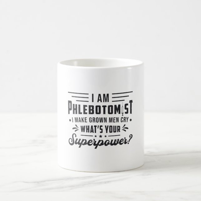 Taza De Café Soy Flebotomista Superpower Phlebotomy Gift (Centro)