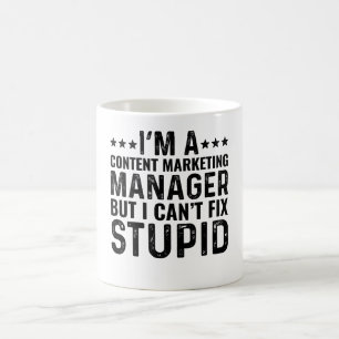 Taza De Café Soy Gerente de Marketing de Contenidos, pero no pu