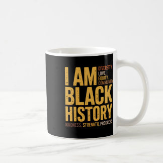 Taza De Café Soy historia negra vintage 