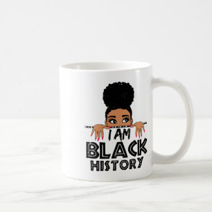 Taza De Café Soy historia negra y soy negro todos los meses reg