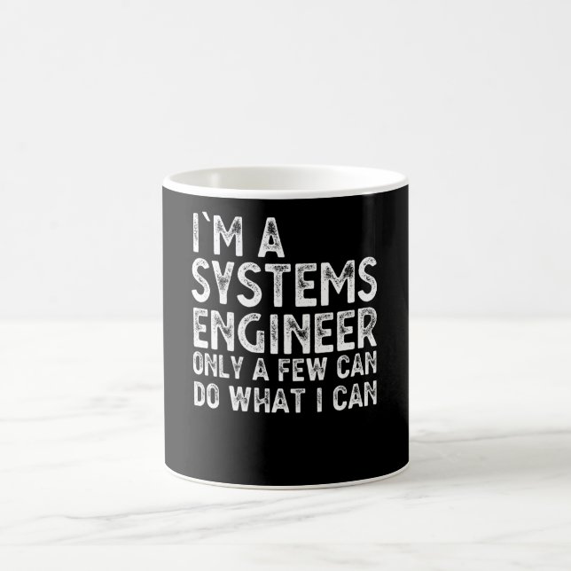 Taza De Café Soy ingeniero de sistemas, regalo de ingeniería di (Centro)