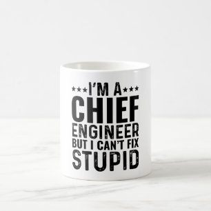 Taza De Café Soy Ingeniero Jefe, pero no puedo arreglar lo estú