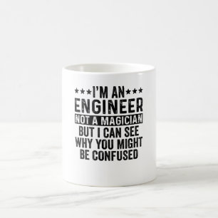 Taza De Café Soy ingeniero, no es gracioso en el mago