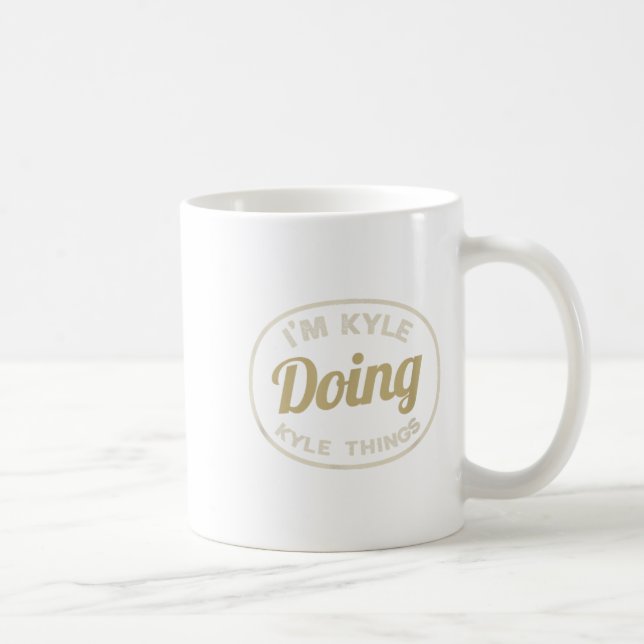 Taza De Café Soy Kyle Doing Kyle Things Funny Navidades Idea (Derecha)