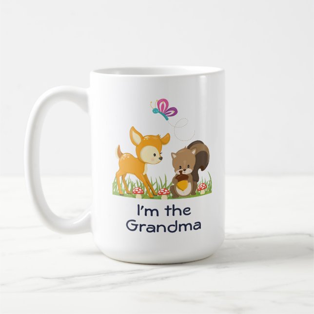Taza De Café Soy la Abuela Cute Forest Animals (Izquierda)
