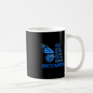 Taza De Café Soy la fuerte tormenta mariposa azul T1D Diabetes