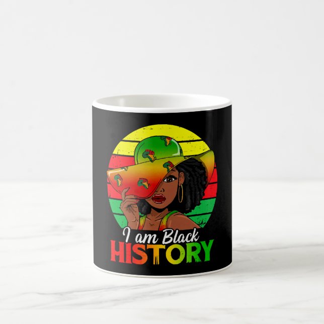 Taza De Café Soy la historia negra de los Estados Unidos africa (Centro)