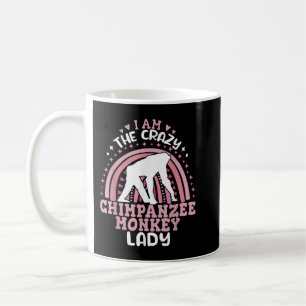 Taza De Café Soy la loca dama de los monos Chimpanzee Primates