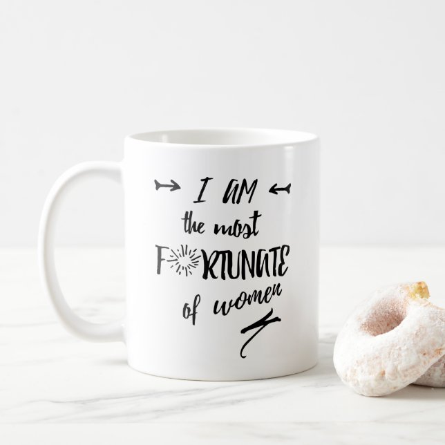 Taza De Café Soy la mujer más afortunada (Con donut)