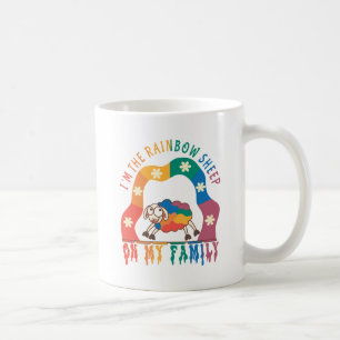 Taza De Café Soy la oveja arcoiris de mi familia - oveja de org