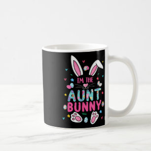 Taza De Café Soy la tía Bunny Happy Easter Cute Tía Bunny Lo