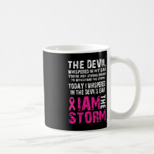 Taza De Café Soy la tormenta Conciencia sobre el cáncer de mama
