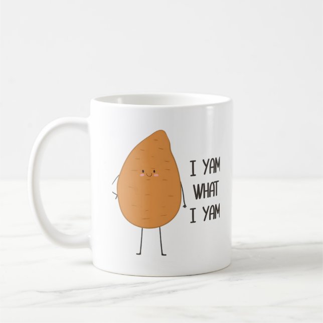 Taza De Café ¡Soy Lo Que Soy! Impresionante yam vegetable pun (Izquierda)