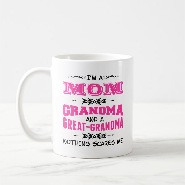 Taza De Café Soy mamá, abuela y una gran abuela (Izquierda)